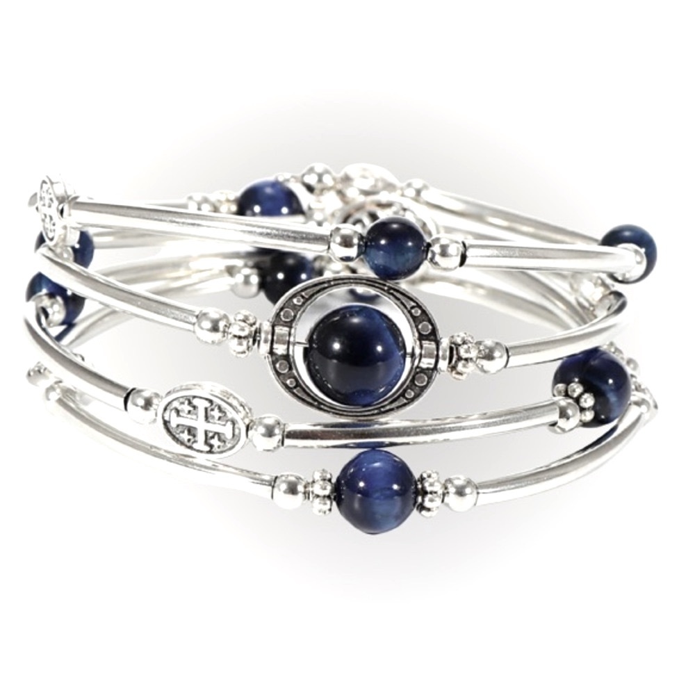 NWT - Natural Stone Multi Layer Bangle Bracelet